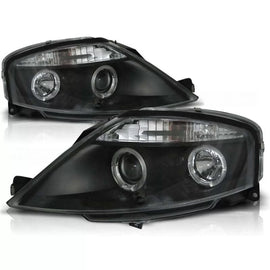 Set fari anteriori con lampade alogene Angel Eyes per Citroen C3 03.2002-2009, sinistro e destro tuning