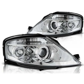 Set fari anteriori con lampade alogene Angel Eyes per Citroen C3 03.2002-2009, sinistro e destro tuning
