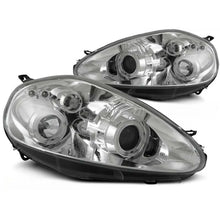 Carica l'immagine nel visualizzatore di Gallery, Set fari anteriori con lampade alogene Angel Eyes per Fiat GRANDE PUNTO 09.2005-2008, sinistro e destro tuning