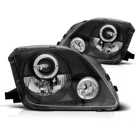 Set fari anteriori per Honda Prelude 02.1997-2001 con nero base, sinistro e destro tuning