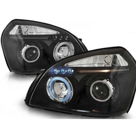 Set fari anteriori per Hyundai Tucson 07.2004-2010 con nero base, sinistro e destro tuning