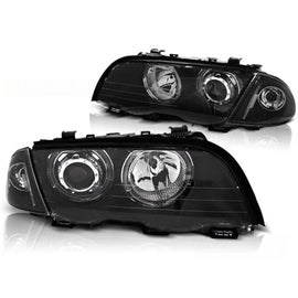 Set fari anteriori con LED Angel Eyes per BMW 3 E46 05.1998-08.2001 berlina/wagon, sinistro e destro tuning
