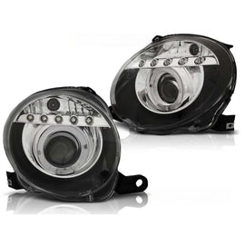 Set fari anteriori con LED luci per Fiat 500 dal 2007, sinistro e destro tuning