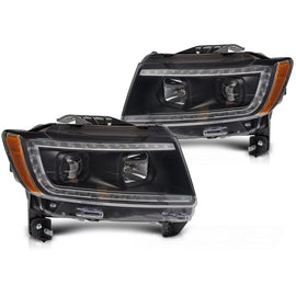 Set fari anteriori con LED luci per Jeep Grand Cherokee 2011-2013, sinistro e destro tuning