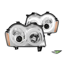 Set fari anteriori con LED luci per Jeep Grand Cherokee 2005-2008 con cromato base, sinistro e destro tuning
