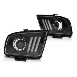 Set fari anteriori con trasparente per Ford MUSTANG 2004-2009, sinistro e destro tuning