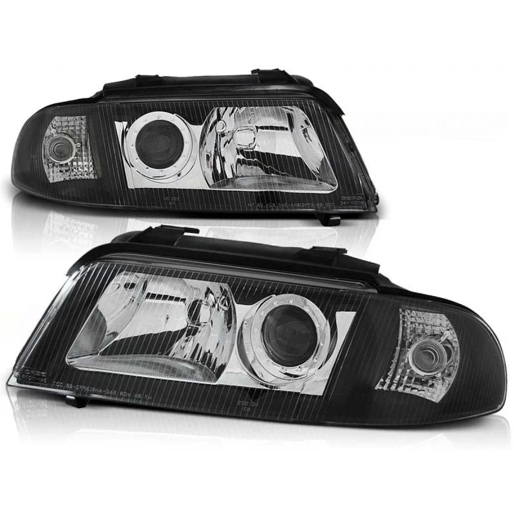 Set fari anteriori con lenti per Audi A4 B5 01.1999-09.2000 berlina/wagon, sinistro e destro tuning
