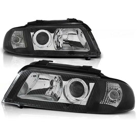 Set fari anteriori con lenti per Audi A4 B5 01.1999-09.2000 berlina/wagon, sinistro e destro tuning
