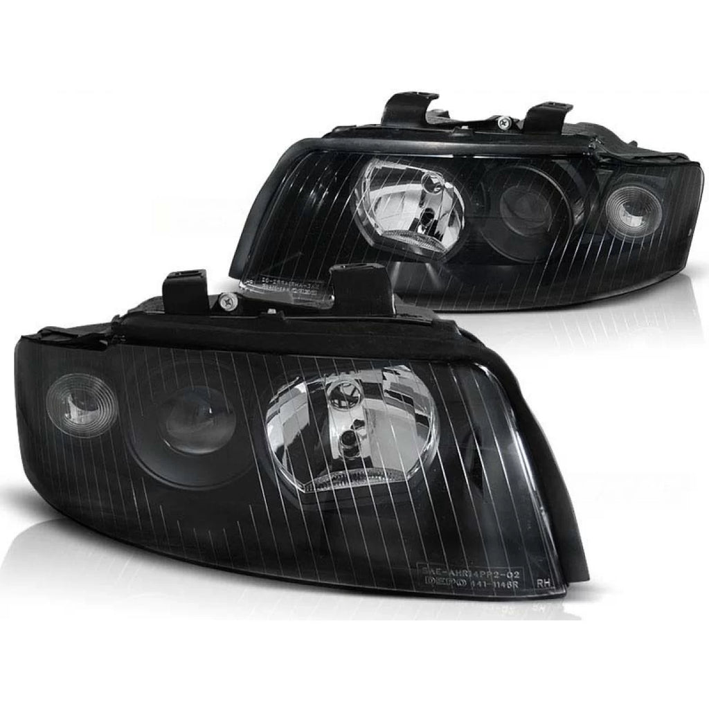 Set fari anteriori con lenti per Audi A4 B6 10.2000-10.2004 berlina/wagon, sinistro e destro tuning