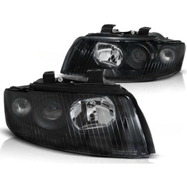 Set fari anteriori con lenti per Audi A4 B6 10.2000-10.2004 berlina/wagon, sinistro e destro tuning
