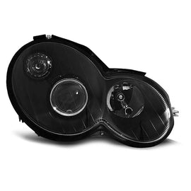 Set fari anteriori per Mercedes Classe C Sport Coupe CL203 2000-2004 con nero base, sinistro e destro tuning