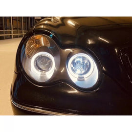 Set fari anteriori per Mercedes Classe C W203 2000-2004, con nero base, sinistro e destro tuning