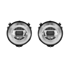 Set fari anteriori per Mercedes Classe G W463 con W464 design 1989-2018 con cromato base, sinistro e destro tuning