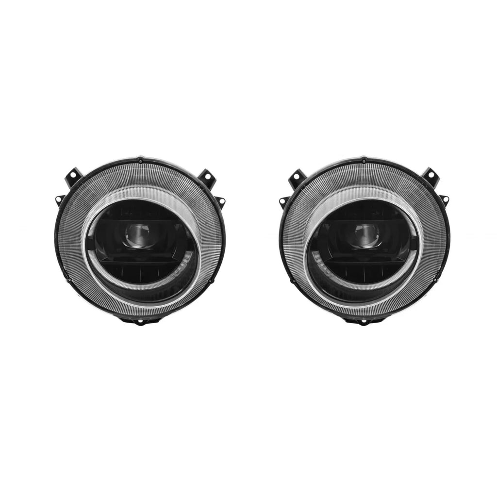 Set fari anteriori per Mercedes Classe G W463 con W464 design 1989-2018 con nero base, sinistro e destro tuning