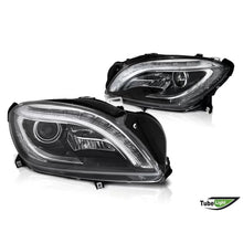 Set fari anteriori per Mercedes ML W166 2011-2015 con nero base, sinistro e destro tuning
