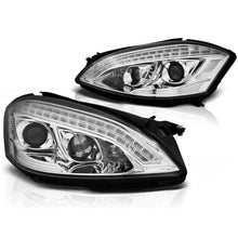 Set fari anteriori per Mercedes Classe S W221 2005-2009 con cromato base, sinistro e destro tuning