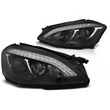 Set fari anteriori per Mercedes Classe S W221 2005-2009 con nero base, sinistro e destro tuning