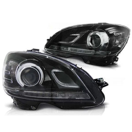 Set fari anteriori per MERCEDES W204 Classe C 2007-2010, sinistro e destro tuning