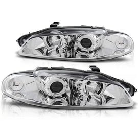 Set fari anteriori per Mitsubishi Eclipse 1997-12.1998 con cromato base, sinistro e destro tuning