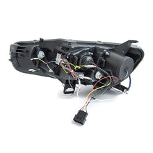 Set fari anteriori per Mitsubishi Lancer 2008-2016 nero base con dinamico Indicatore di direzione, sinistro e destro