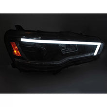 Set fari anteriori per Mitsubishi Lancer 2008-2016 nero base con dinamico Indicatore di direzione, sinistro e destro
