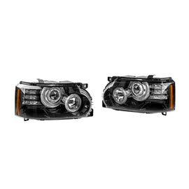Set fari anteriori per Range Rover Vogue L322 2002-2009 con nero base, sinistro e destro tuning