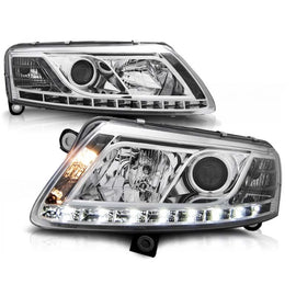 Set fari anteriori con autentico DRL luci per Audi A6 C6 04.2004-2008 berlina/wagon, sinistro e destro tuning