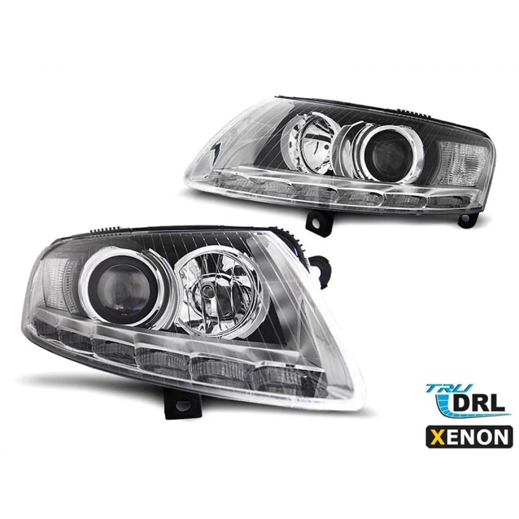 Set fari anteriori con autentico DRL luci per Audi A6 C6 04.2004-2008 berlina/wagon, sinistro e destro tuning