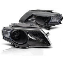 Set fari anteriori per Volkswagen Passat B6 2005-2010 con nero base, sinistro e destro tuning