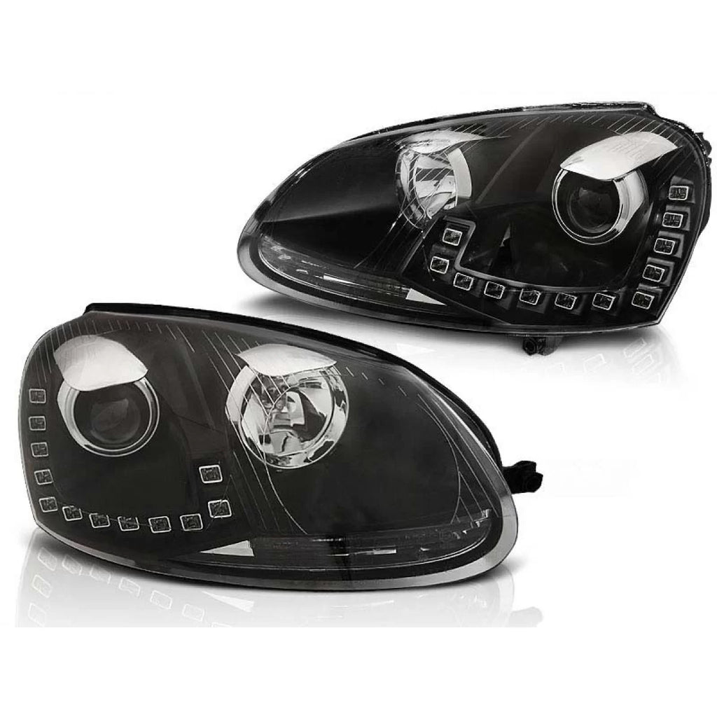 Set fari anteriori per VW GOLF 5 10.2003-2009 DRL, sinistro e destro tuning