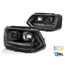 Set fari anteriori per VW T5 2010-2015 con cromato base, sinistro e destro tuning