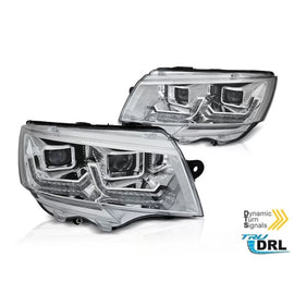 Set fari anteriori per VW T6.1 dal 2020 con cromato base, sinistro e destro tuning
