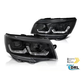 Set fari anteriori per VW T6.1 dal 2020 con nero base, sinistro e destro tuning