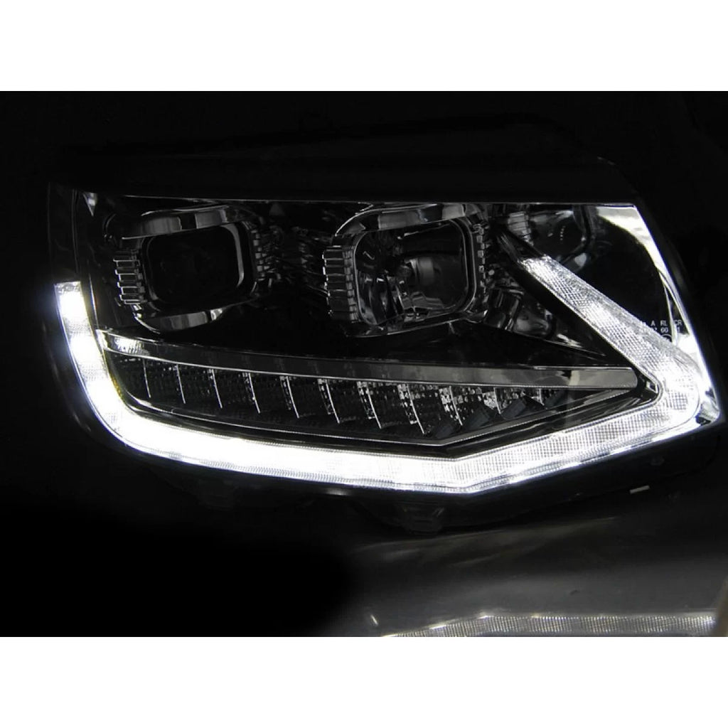 Set fari anteriori per VW T6 dal 2015 con nero base, sinistro e destro tuning