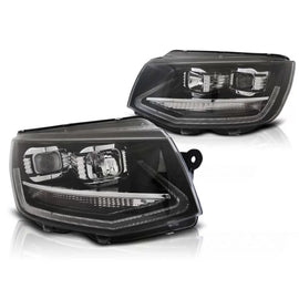 Set fari anteriori per VW T6 dal 2015 con nero base, sinistro e destro tuning