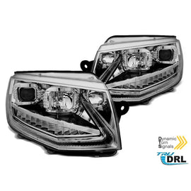Set fari anteriori per VW T6 dal 2015 con cromato base, sinistro e destro tuning