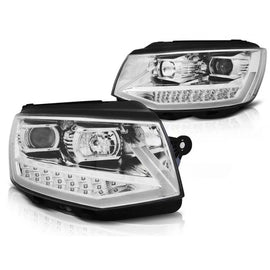 Set fari anteriori per VW T6 dal 2015 con cromato base, sinistro e destro tuning