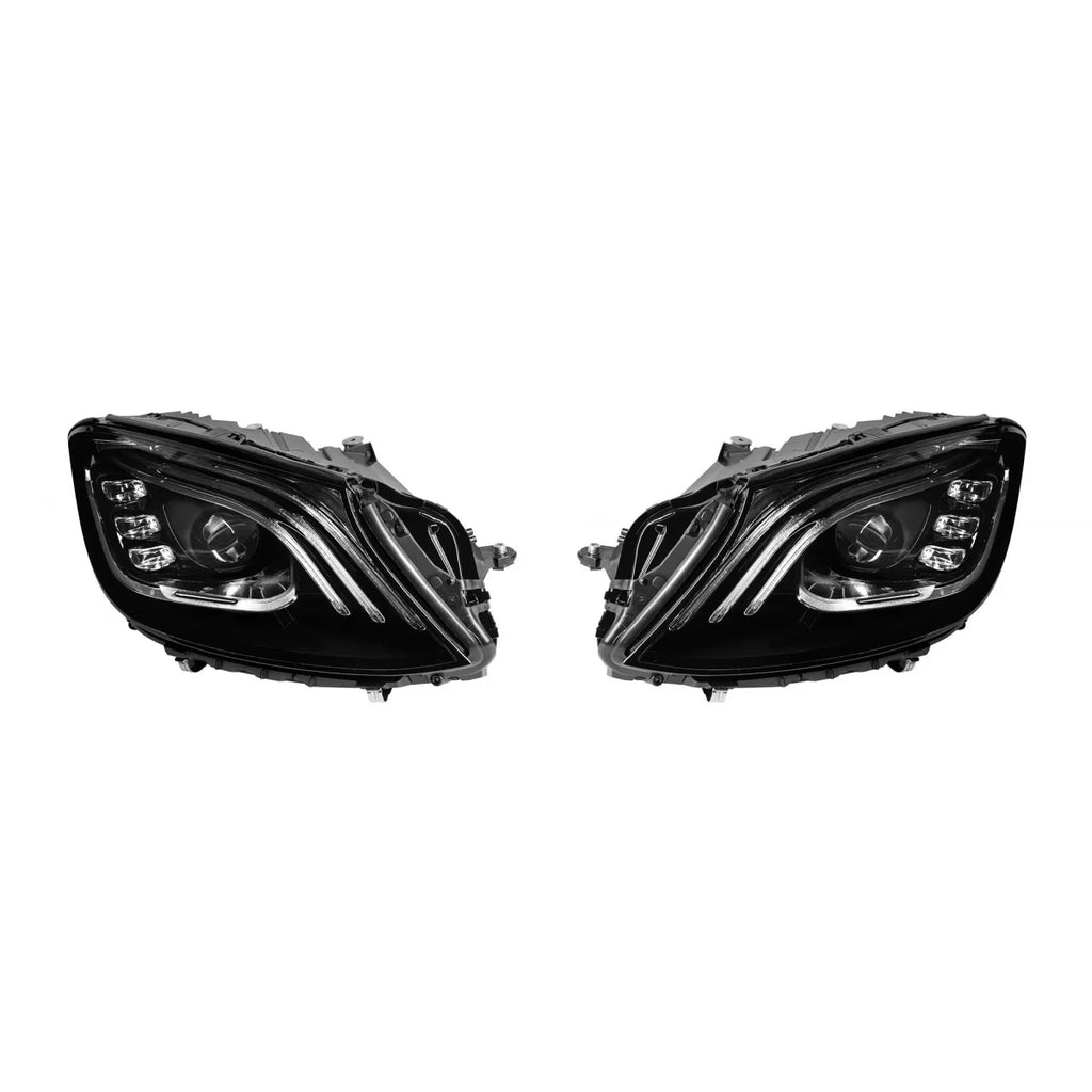 LED kit fari anteriori per Mercedes Classe S W222 2013-2017 con modules con an A design kit per restyling W222, nero