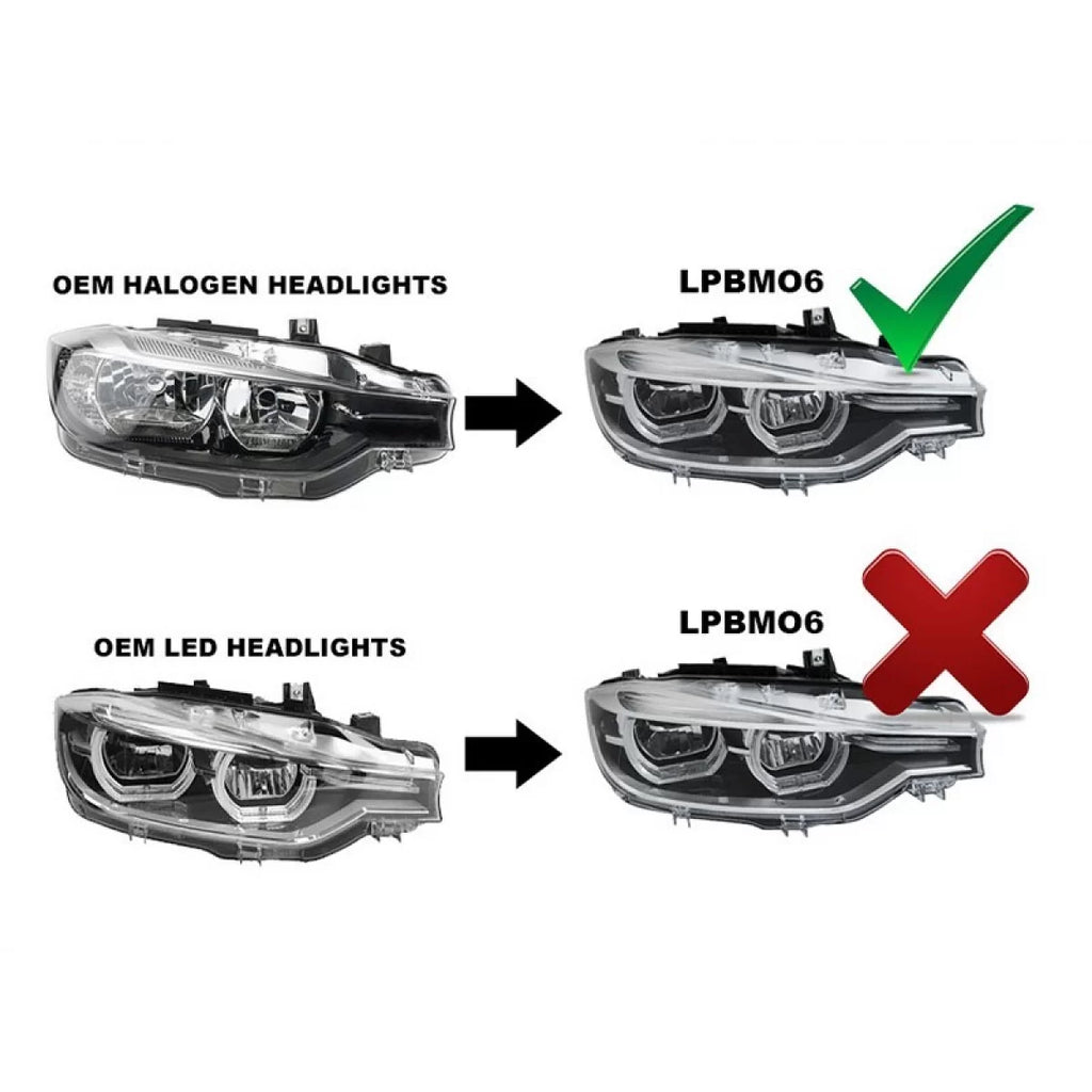 LED Set fari anteriori per BMW Serie 3 F30, F31 2015-2018 con cromato base, sinistro e destro, per il modello