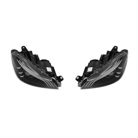 LED Set fari anteriori per Mercedes Classe C W204, S204 2011-2014 con cromato base, sinistro e destro tuning