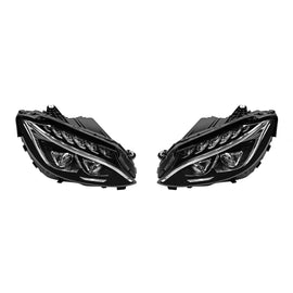 LED Set fari anteriori per Mercedes Classe C W205, S205 2014-2018 con cromato base, sinistro e destro tuning