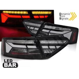Kit fanali posteriori LED per Audi A5 2011-2016 con nero base, con dinamico Indicatore di direzione, sinistro e destro