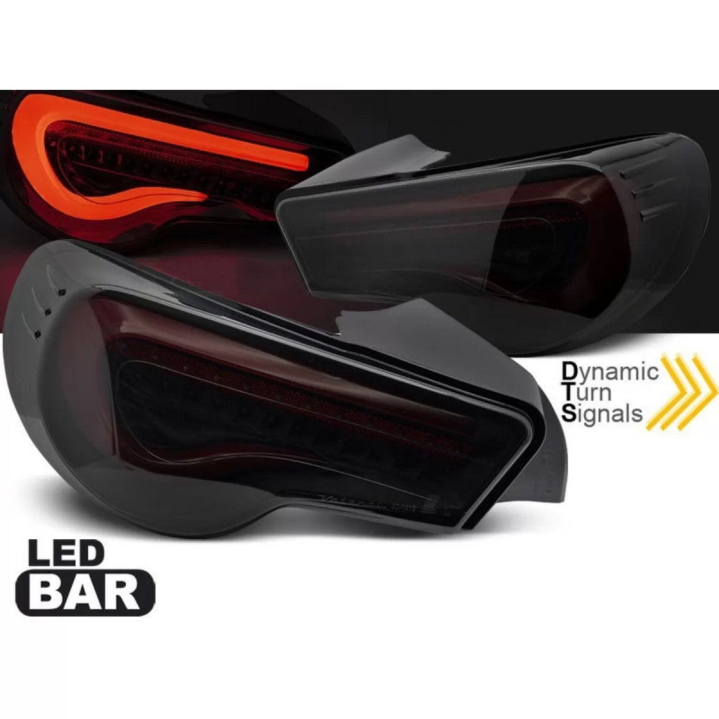 Kit fanali posteriori LED per Toyota GT86 2012-2021 con rosso fumé base, sinistro e destro tuning