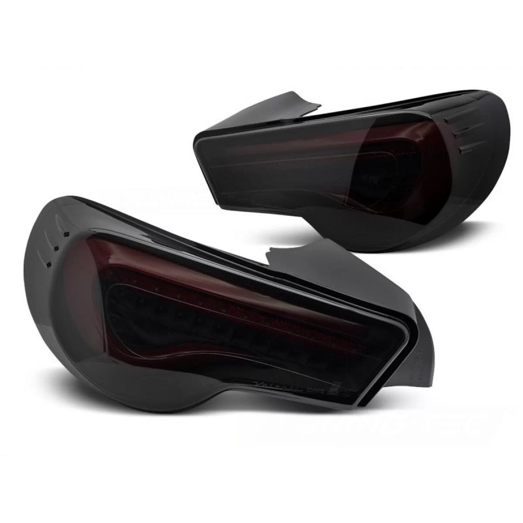 Kit fanali posteriori LED per Toyota GT86 2012-2021 con rosso fumé base, sinistro e destro tuning