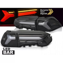 Carica l'immagine nel visualizzatore di Gallery, Kit fanali posteriori LED per Toyota Rav4 dal 2019, nero base, con dinamico Indicatore di direzione, sinistro e destro