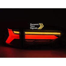 Carica l'immagine nel visualizzatore di Gallery, Kit fanali posteriori LED per Toyota Rav4 dal 2019, nero base, con dinamico Indicatore di direzione, sinistro e destro