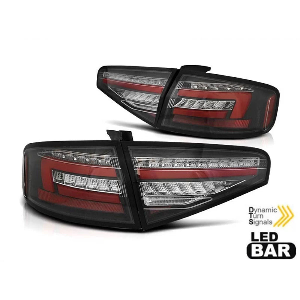 Set fanali posteriori LED per Audi A4 B8 berlina 2012-2015 con rosso e bianco base per il modello con lampade alogene