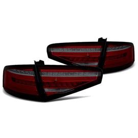 Set fanali posteriori LED per Audi A4 berlina 2012-2015 rosso/fumé base, sinistro e destro tuning