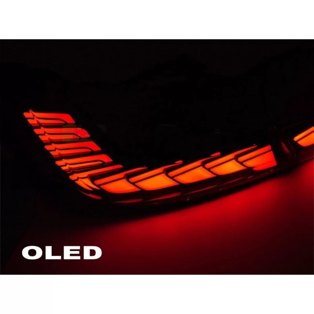 Set fanali posteriori LED per BMW Serie 3 G20 2019-2022 con fumé base, dinamico Indicatore di direzione, con "Welcome"