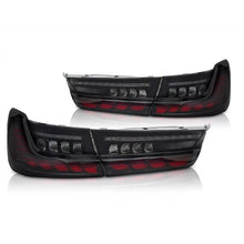 Set fanali posteriori LED per BMW Serie 3 G20 2019-2022 con fumé base, dinamico Indicatore di direzione, con "Welcome"